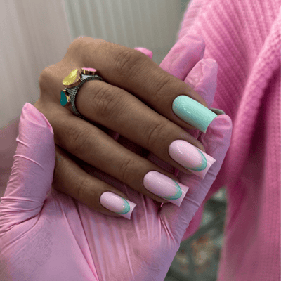 unghie pastello french